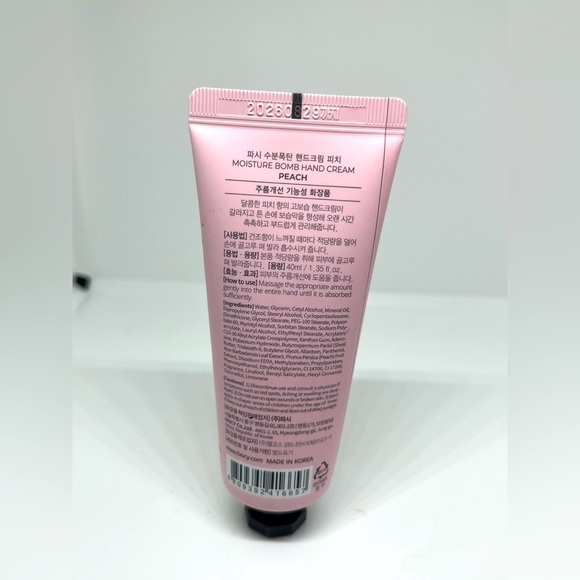 FASCY Moisture Bomb Hand Cream PEACH 40ml / 1.35FLOZ New W/O Box  Made In Korea - Picture 9 of 9